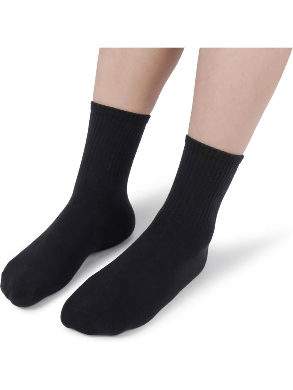 Cute Cotton Crew Socks for Women - Soft Casual Calf Socks, 6 Pairs, Size 5-10 - Picture 2 of 6